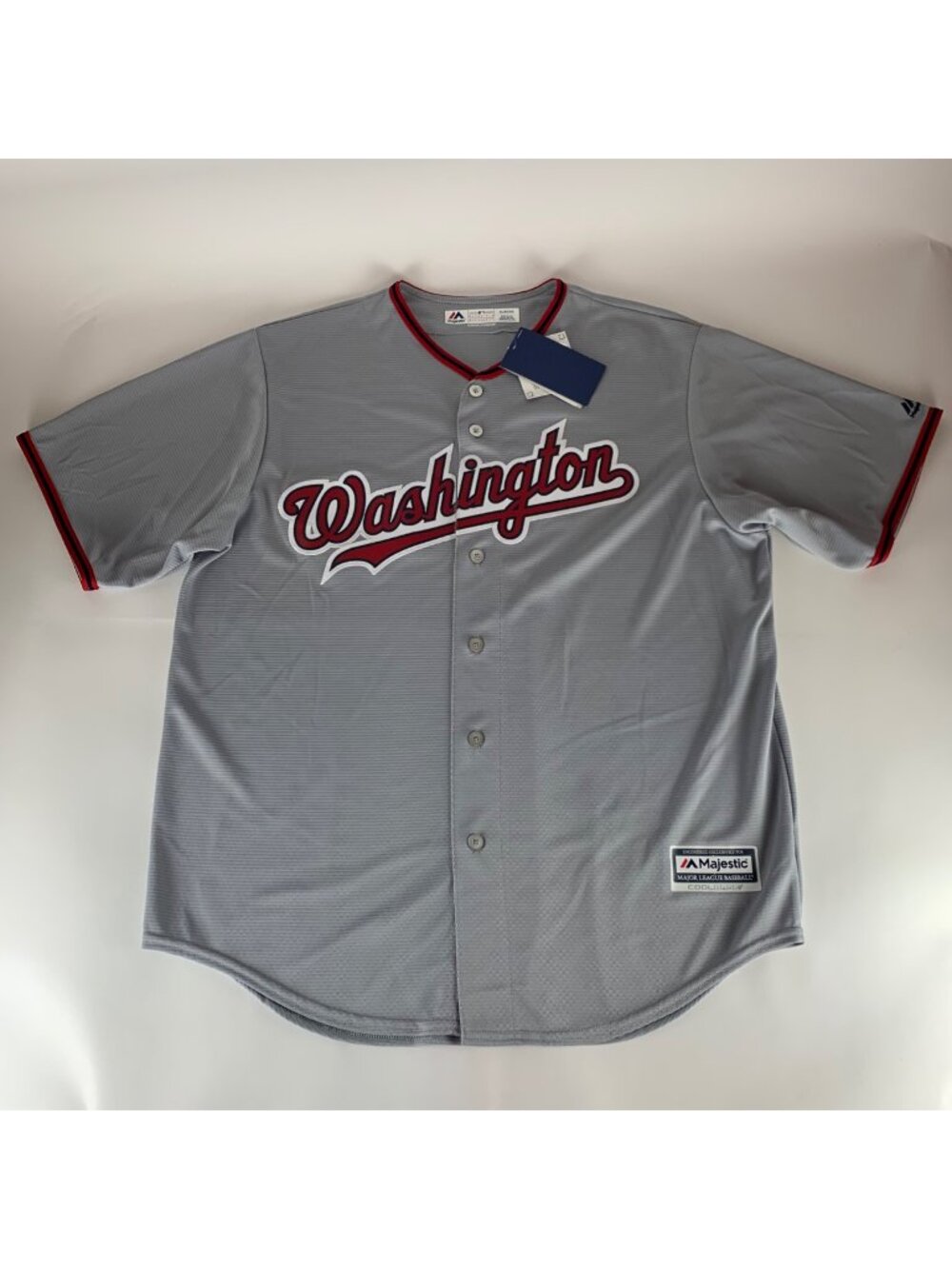 Washington Nationals MLB Gray Majestic Cool Base Jersey Mens XL New